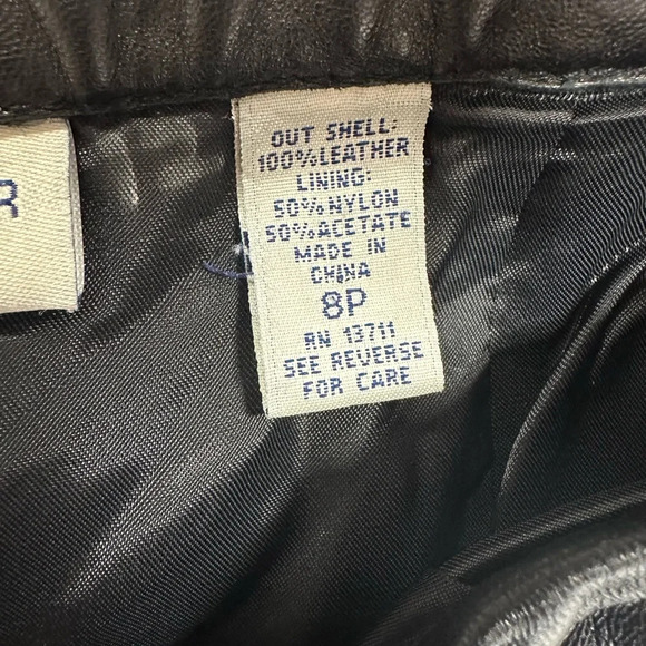 Vintage Lord & Taylor Calf Skin Leather Pants - Picture 3 of 6